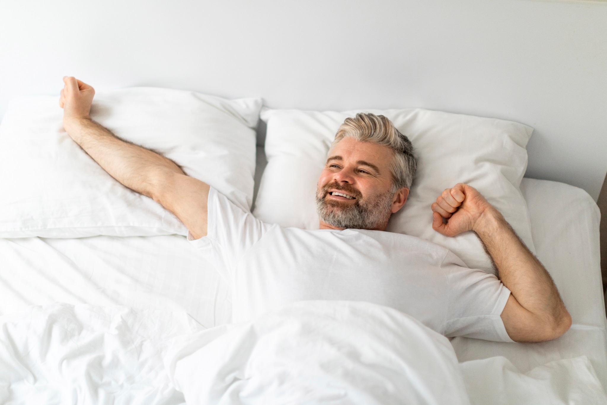 Illustrative adult enjoying activity associated with sleep health